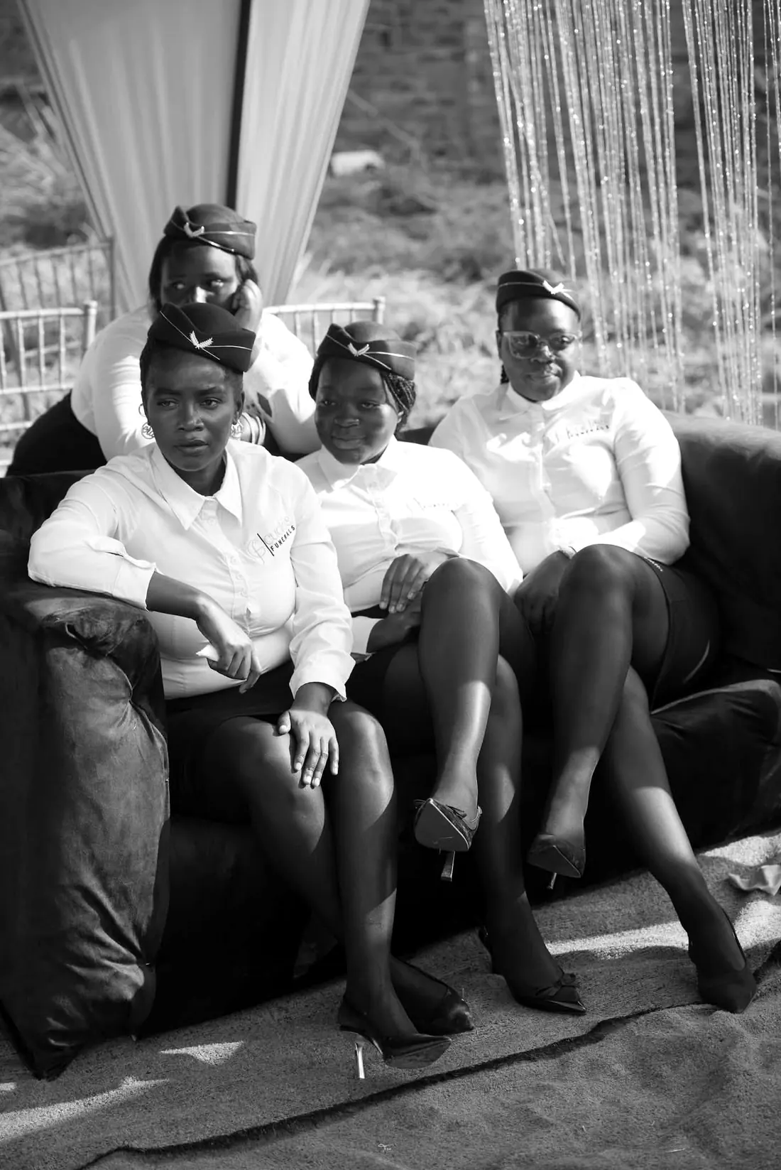 The Cudos Funerals team, black and white portrait