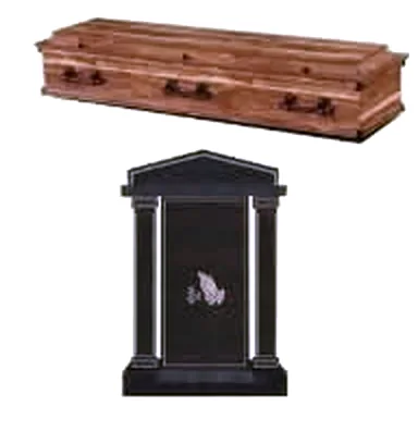 Basic plan coffin and tombstone