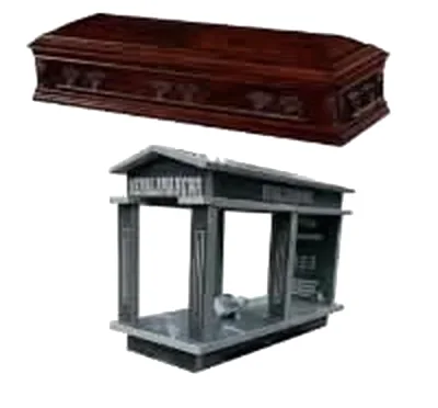 Presidential plan coffin and tombstone
