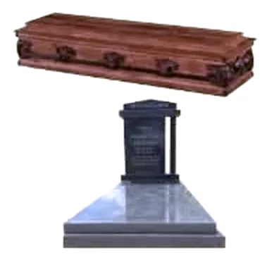 Coffin and tombstone included in the plan